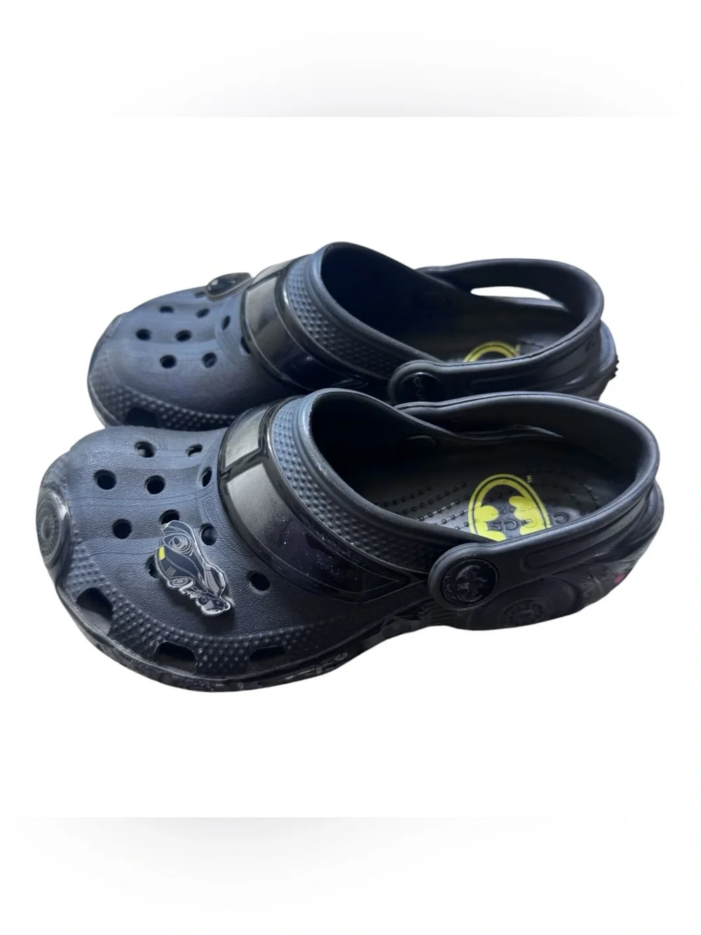 CROCS Toddler Black Batman Slip-On Clog Sandals